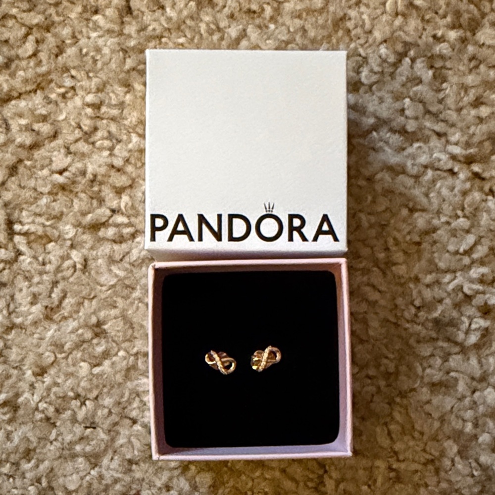 Pandora Rose Gold Infinity Earrings